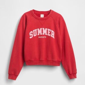 GAP Red 'Summer Fridays' Sweatshirt